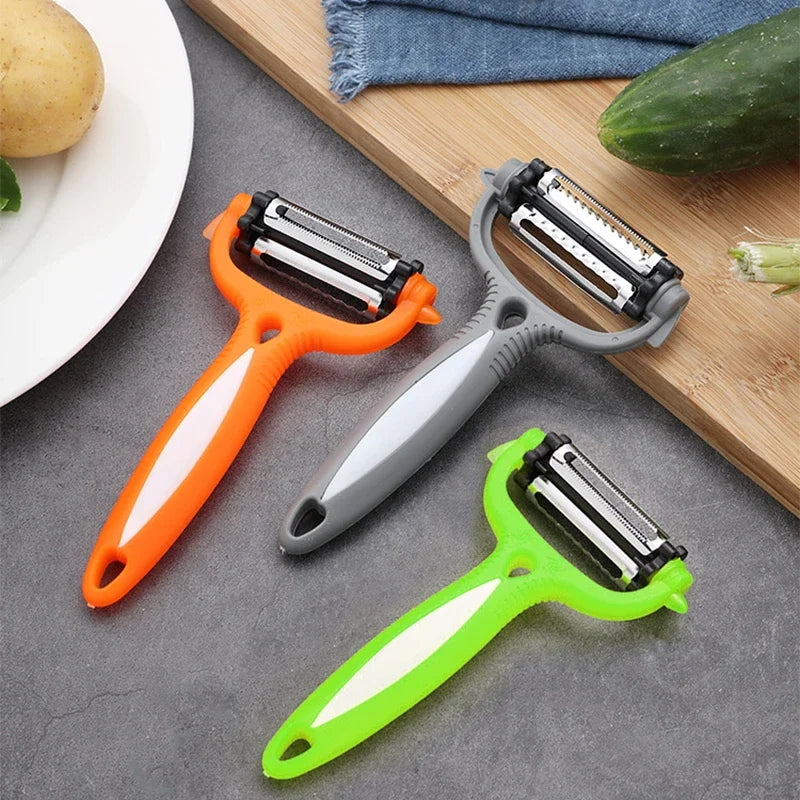 2025 Must-Have! 360° Rotary Peeler - Multifunctional Potato Cutter | Melon Planer, Kitchen Gadget Accessory