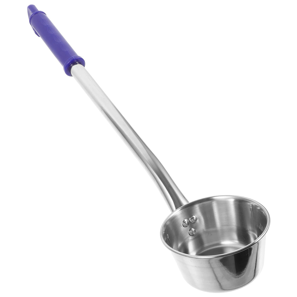 Extended Water Spoon Stainless Steel Ladle Deep Long Handle Soup Ladle With Hook Hanging Design Wear Resistant Metal Water