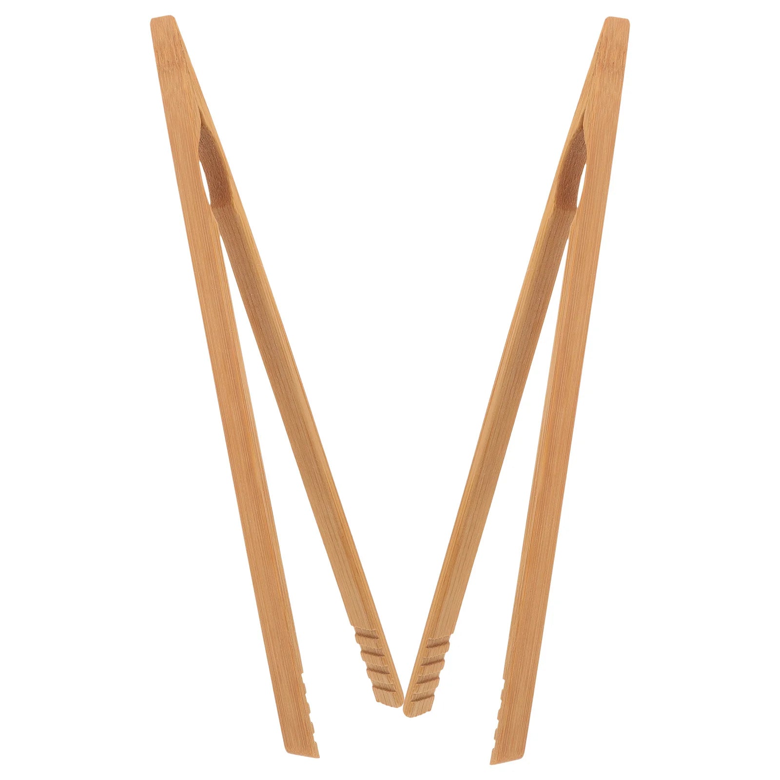 2 Pcs 26CM Bamboo Tongs High Temperature Resistant Kitchen Cooking Tools Food Serving Party BBQ Ice Bread Cheese Clip