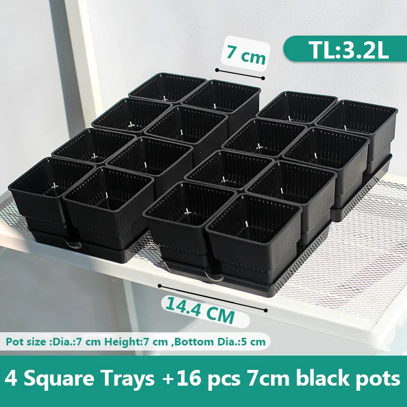 Meshpot 6cm/7cm Succulents Pot Plastic Flower Pot Cactus Planter Root Controlling Good Air System Garden Supplies Home Dec