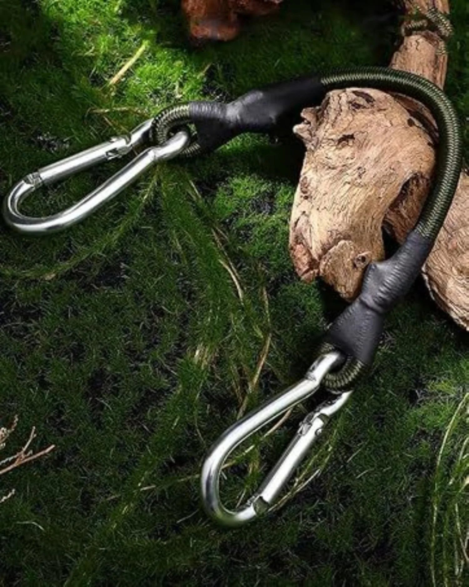 4 Heavy-Duty Rubber Belts with Metal Hooks, 13.78inch - Durable Black and Green, Perfect for Camping, Goods, Bicycles, Outdoor Tents, Luggage Racks, Camping Style Equipment |   Durable Rubber Strap |   Metal Hook Strap