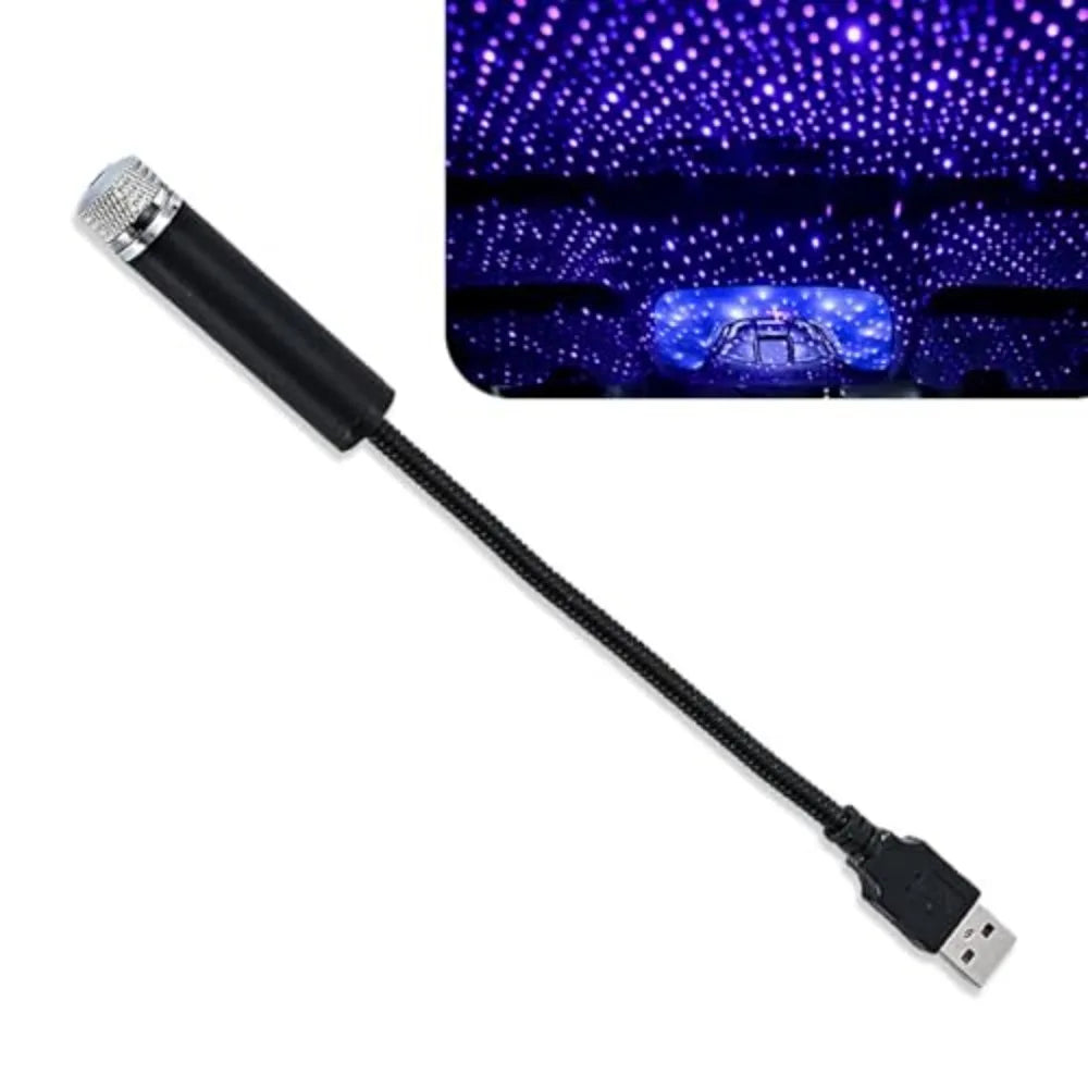 Mini Car Roof Star Sky Lamp Plug And Play USB Projection Ambience Night Light Interior Ambient Car Ceiling Star Lights