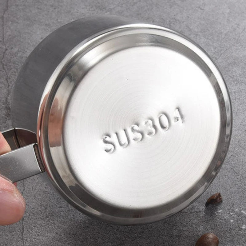 3pcs Stainless Steel Coffee Cup Set Double Walled Heat Resistant Mug With Saucer Spoon Drink Tableware Kitchen Cafe Accessories