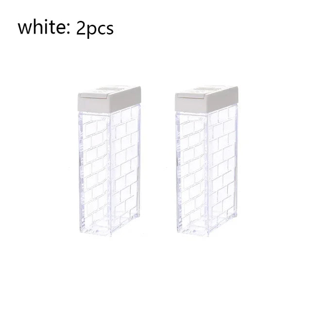 Transparent Spice Jar Set Salt and Pepper Seasoning Bottle Colorful Lid Kitchen Condiment Cruet Storage Container  Spice Rack