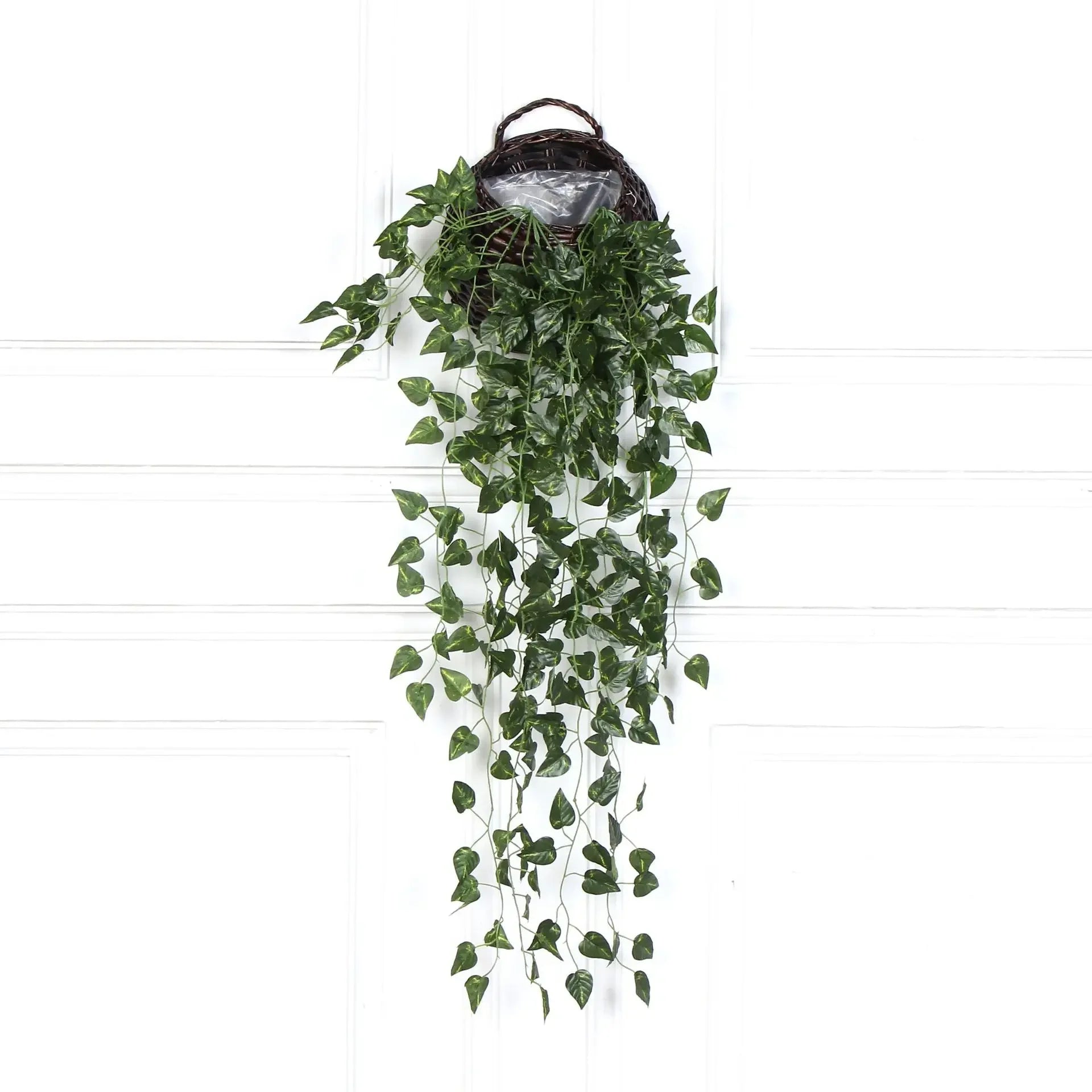90cm Artificial Green Radish Wall Hanging Plant Rattan Home Living Room Decoration Background Wall Flower Vine Plant