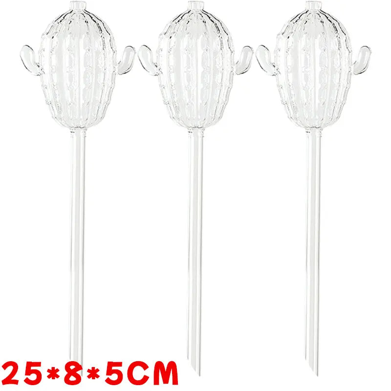 Unique Clear Plant Watering Can Cactus Shape Auto Irrigation Device Efficient Flows Water Tool Supply Outdoors Garden Equipment