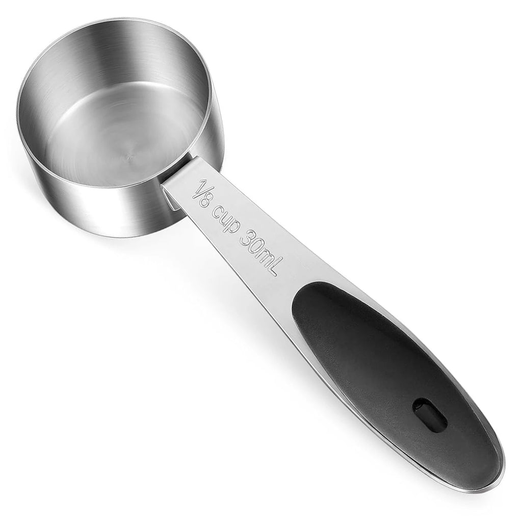 30ml Measuring Cup Stainless Steel Coffee Scoop with Silicone Handle Coffee Spoon Measuring Tools Kitchen Gadgets for Cooking