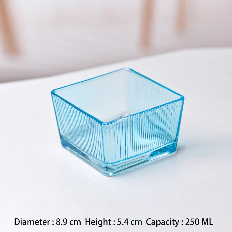 Glass Ice Cream Dessert Bowl Japanese Style Hammer Patterned Household Candy Snack Bowls High Quality Living Room Tableware