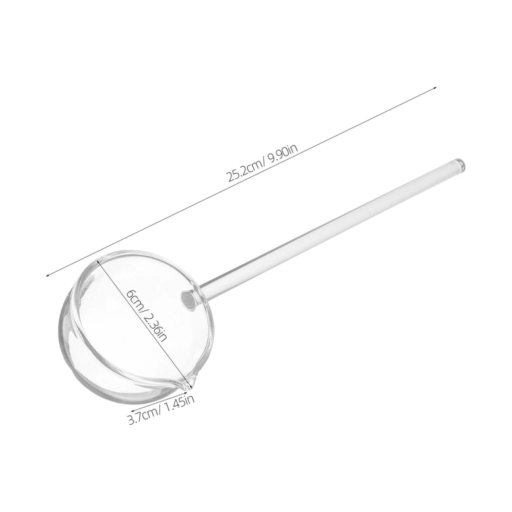 Long Handled Glass Spoon Transparent Creative Coffee Milk Tea Dessert Glass Spoon Serving Ladle Soup Spoon