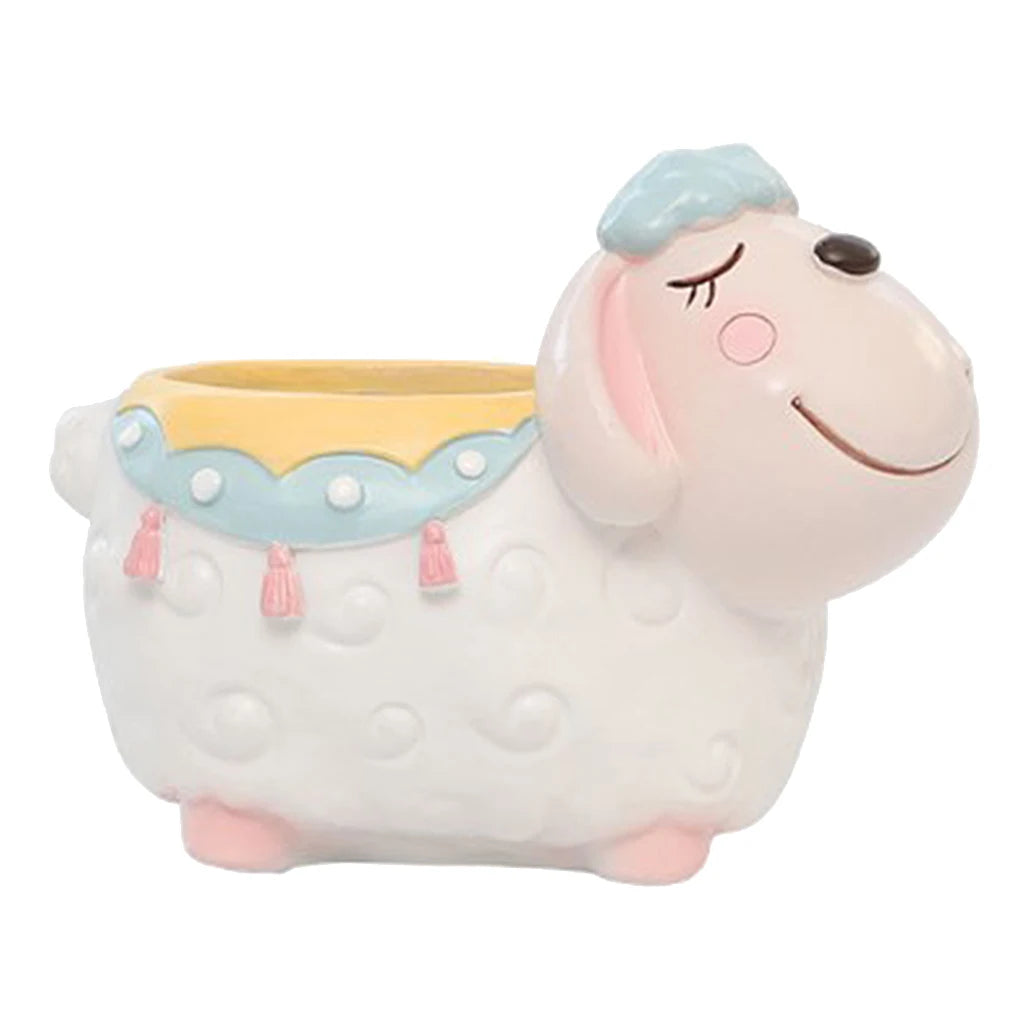 Cute Animal Flower Pot Creative Resin Garden Succulent Planter Home Office Desk Decor Herb Storage Box Plant Container