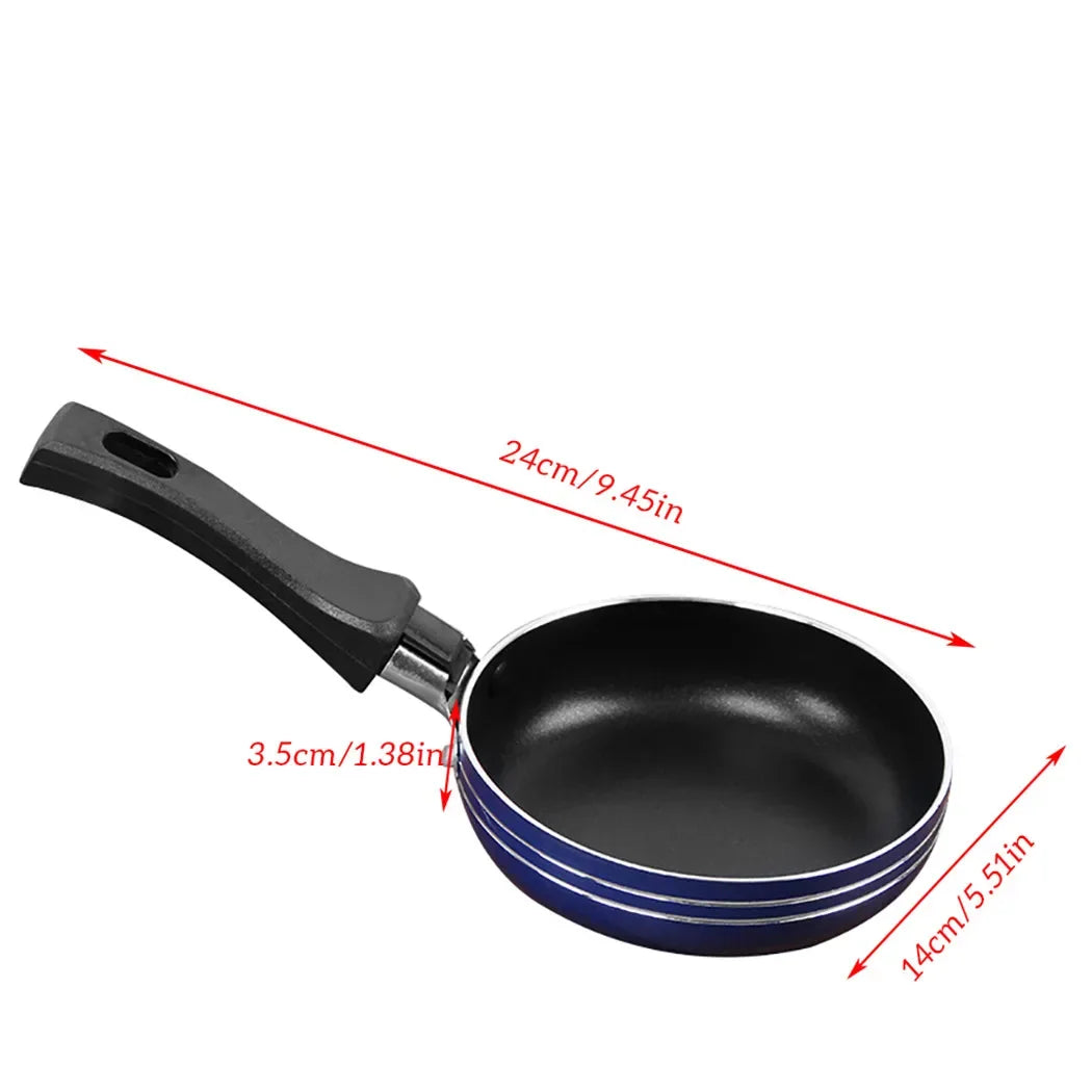 Mini Non-Stick Frying Pan 12/14/16cm Egg Saucepan Pancake Steak Pan Stainless Steel Omelet Frypan Pot Gas Stove Cookware