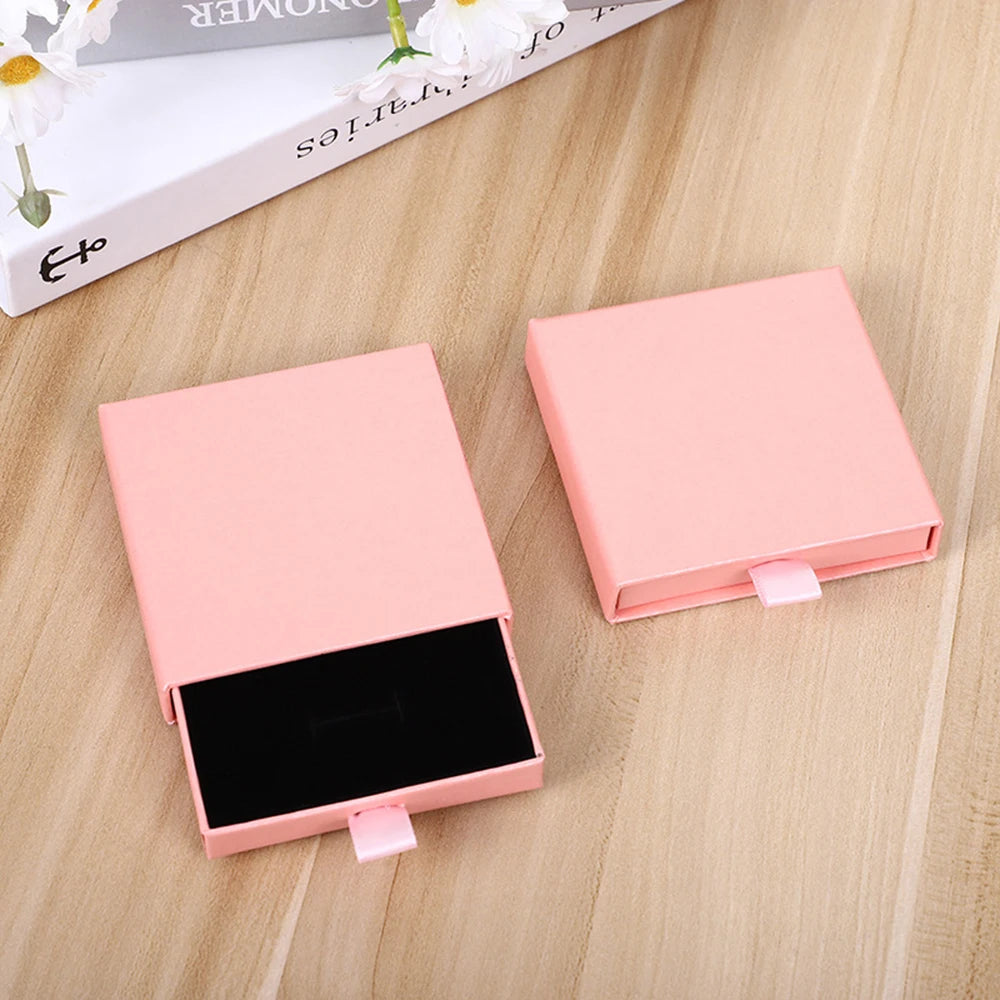 Drawer Jewelry Box For Ring Earring Necklace Bracelet Organizers Storage Cardboard Gift Boxes With Sponge Inside Packaging Boxes
