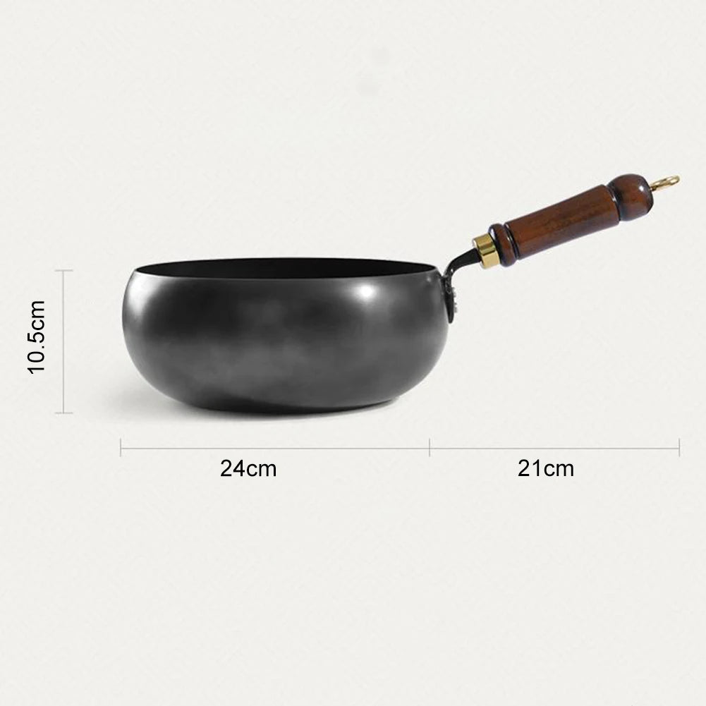 Handmade Forging NON-STICK PAN Household Stir Fry Stew Pot Flat Bottom Small Frying Pan Kitchen Gas Stove Pan Cookware