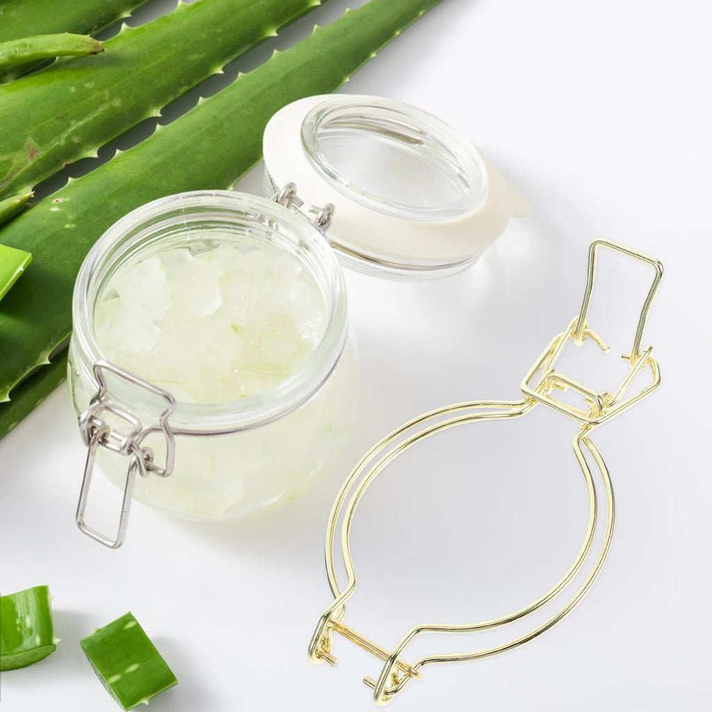 3Pcs Storage Jar Wire Clamp Stainless Steel Gold Finish Airtight Sealing Locking Buckle Mason Glass Container Replacement Wire