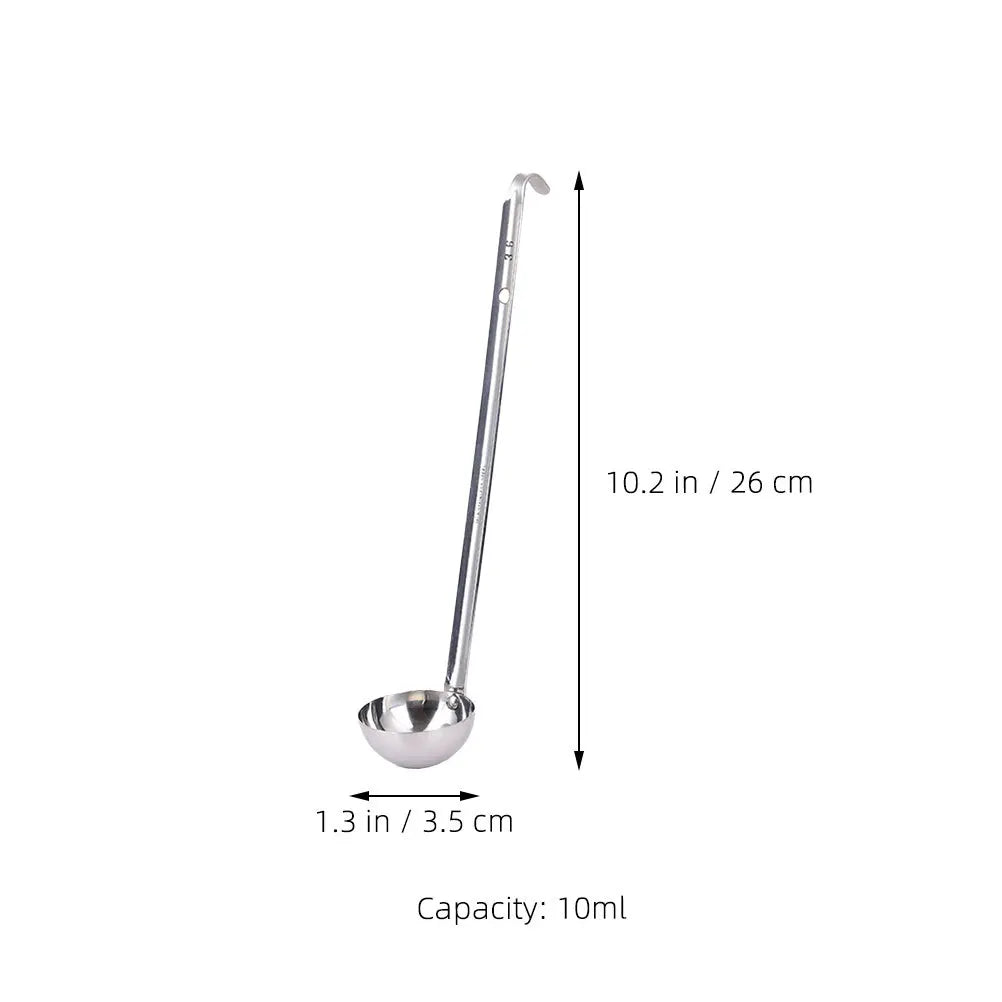 2pcs Stainless Steel Set Long Handle Ladle For Rice Food Serving Household Kitchen Buffet Restaurant Ladle Soup Portioner Metal