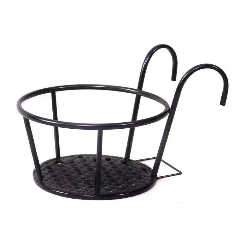 1pcs Hanging Flower Pot Stand Balcony Ironwork Spider Plant Green Ivy Window Sill Bonsai Stand Hollowed Out Durable Plant Stand