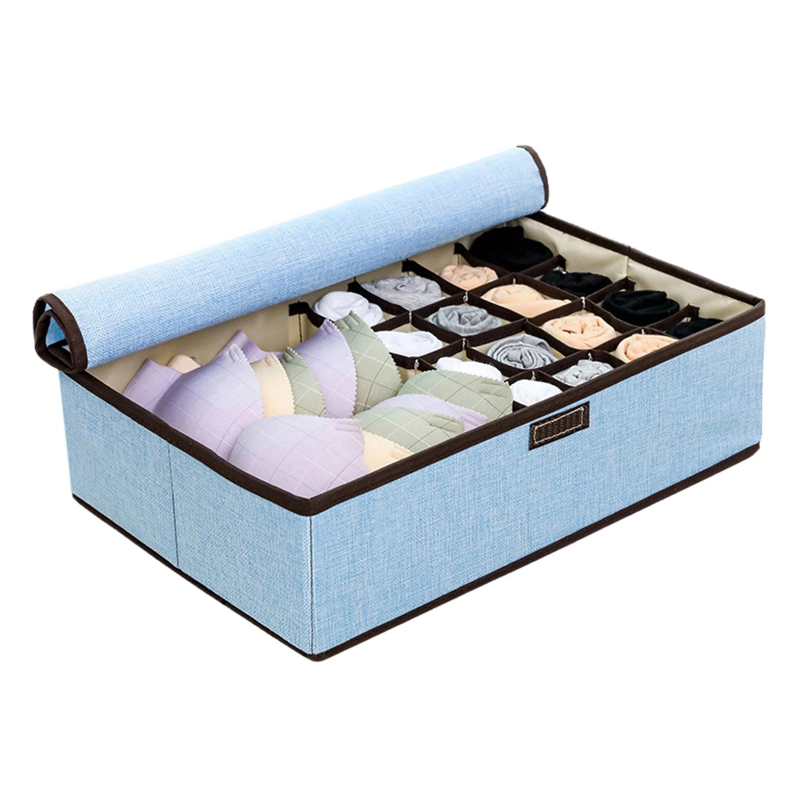 Drawer Underwear Bra Organizer Sock Storage Box Closet Organizer with Lid Large Capacity Basket Wardrobe Clothing Finishing Box