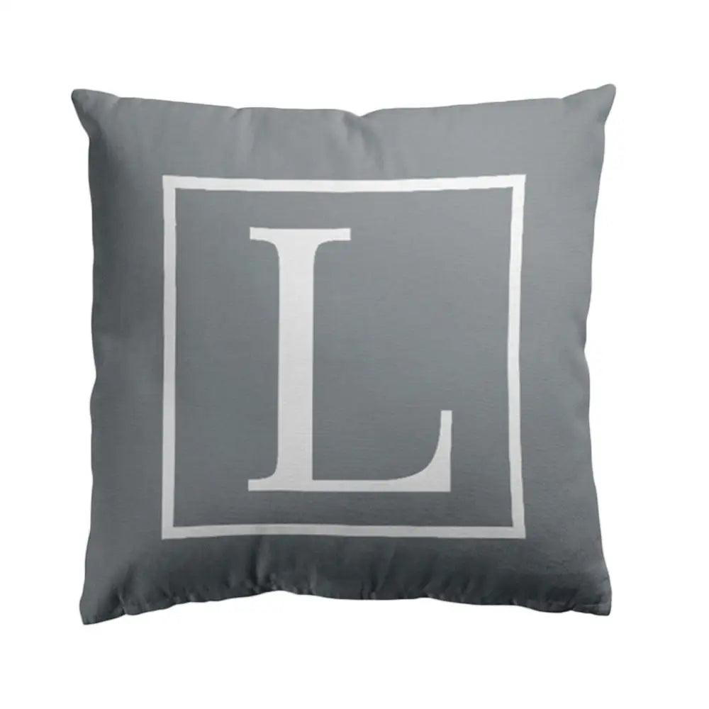 Pillow Cover Cushion Case 45x45cm English Letter Print Home Sofa Bed Car Decor