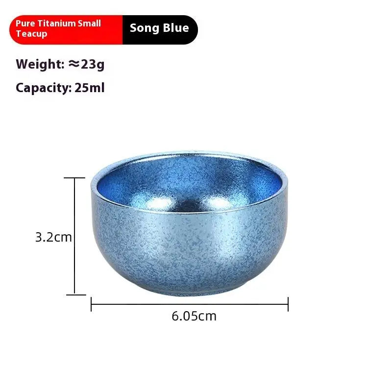Pure Titanium Small Tea Cup Coffee For Outdoor Portable Camping Coffee And Tea Tableware Brewing Hiking Tea Cup Teapot