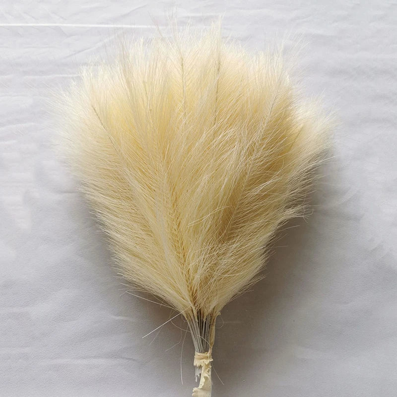 10/20pcs Simulated Reed Feather Pampas Grass Home Porch Wedding Party Garden Decoration Flower Vase DIY Accessories False Plant