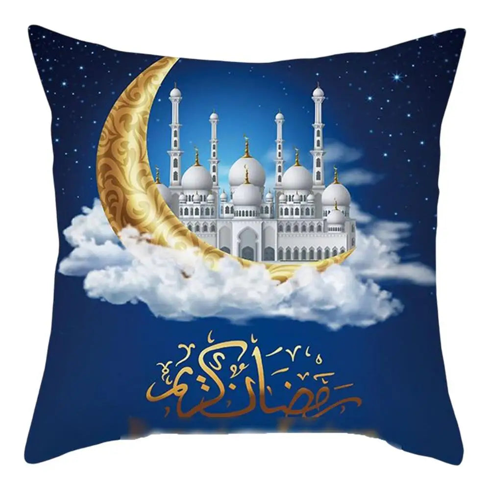 2023 Eid Pillowcase Decor For Home Sofa Cushion Cover Islamic Ramazan Kareem Decoration Mosque Mahometan Pillow Cover Gifts
