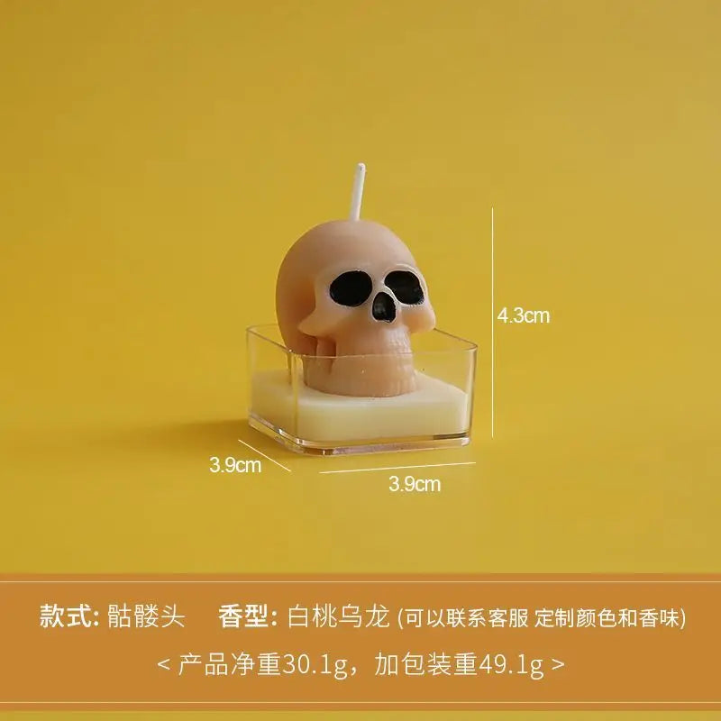 Halloween Aromatherapy Candles Ghost Scented  New Styling Props Ornament Small Tea Wax Indoor French Holiday Souvenir