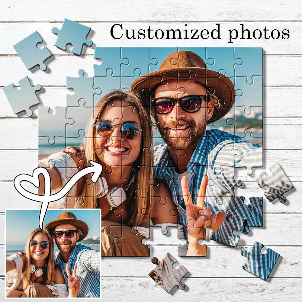 1 pc Custom Puzzle,with Frame or Only puzzles,Upload Your Image for Unique Home Wall Art,Wedding Anniversary Puzzle Gift