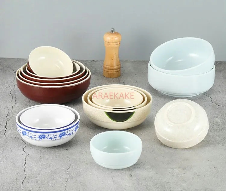 330ml Melamine small bowl commercial tableware plastic rice bowl soup bowl restaurant commercial