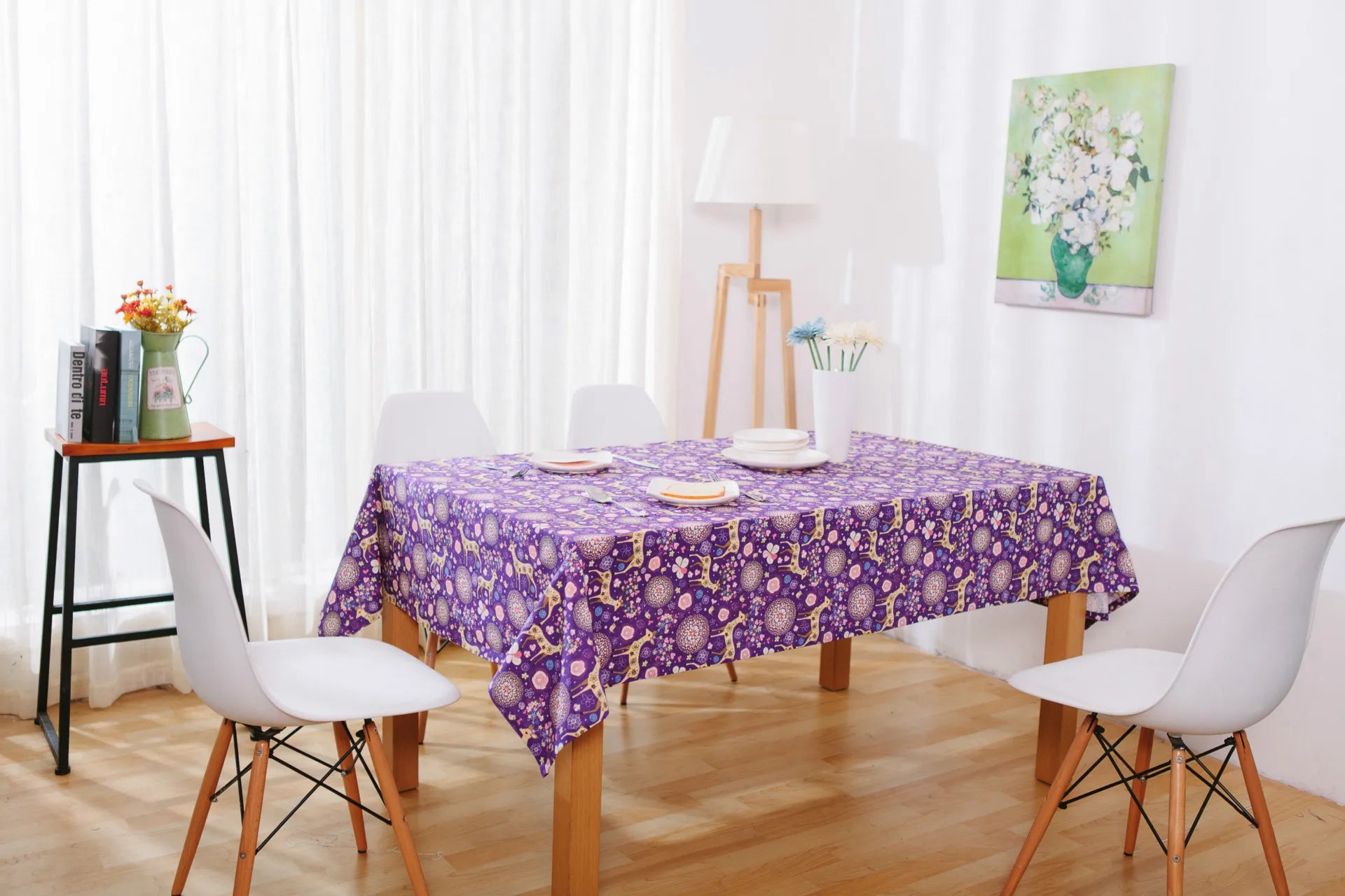 Printed Small Daisy Flower Tablecloth Linen Table Cloth Tasse Lace Rectangular Wedding Banquet Outdoor Home Manteles Table Cover