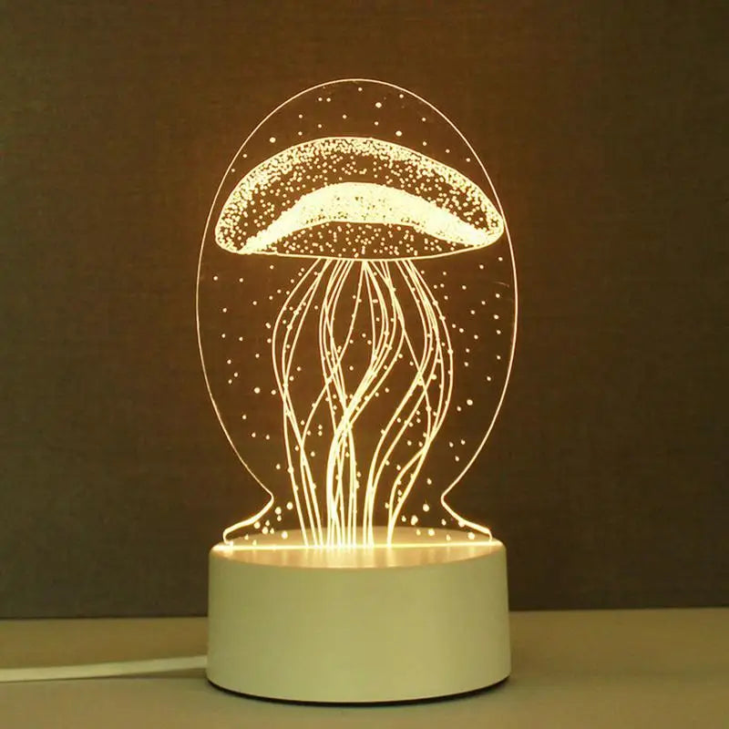 Acrylic Table Lamp Cute Nightlight Table Decorations Colors Changing Dimmable Bedside Night Lamp For Home Decorations