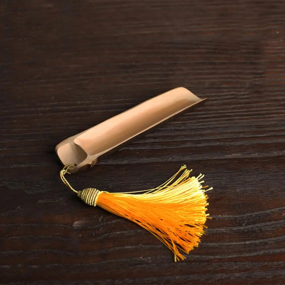 High Quality Tea Accessories Chinese Kongfu Wooden Bamboo Retro Style Natural Tea Scoop Delicate Spoon Portable Bamboo Teaspoon