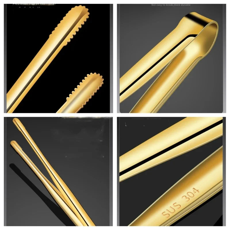 2Pcs Kitchen Tongs Stainless Steel Barbecue Tongs Clip BBQ Grill Meat Tongs Cooking Tweezers for Food Utensils Kitchen Tools