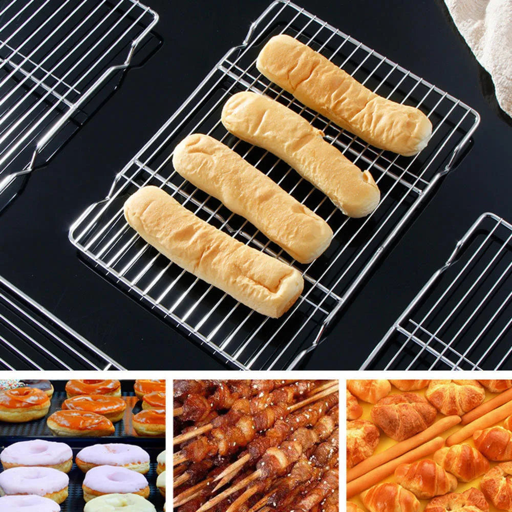 Stainless Steel Barbecue Mesh Mat Reusable Heat Resistance BBQ Baking Net Pad Kitchen Cooking Stove Stand Liner Accessories Tool