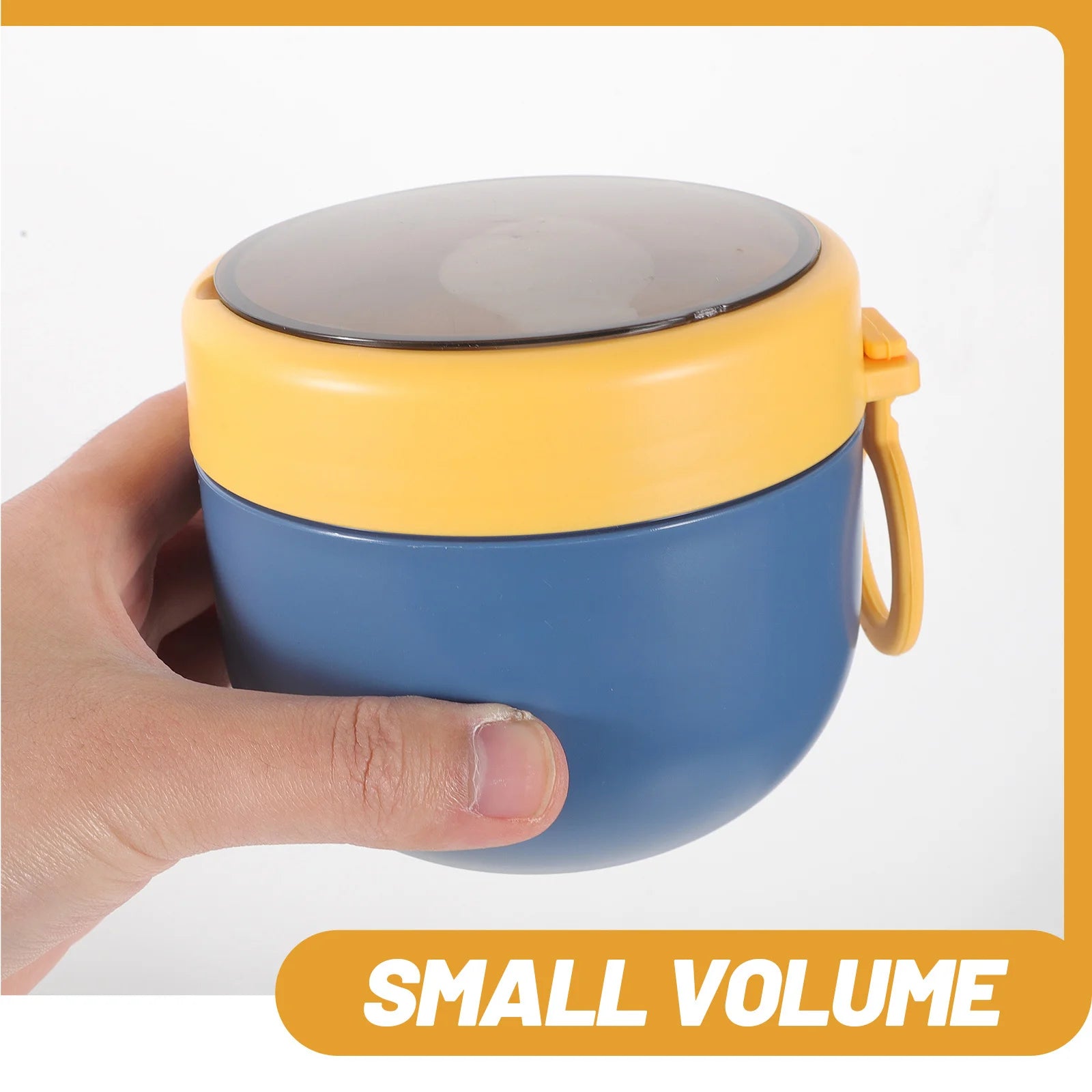 Plastic Airtight Breakfast Bowl Compact Lightweight Creative Design Good Mood Portable Soup Container Students Oatmeal Cup