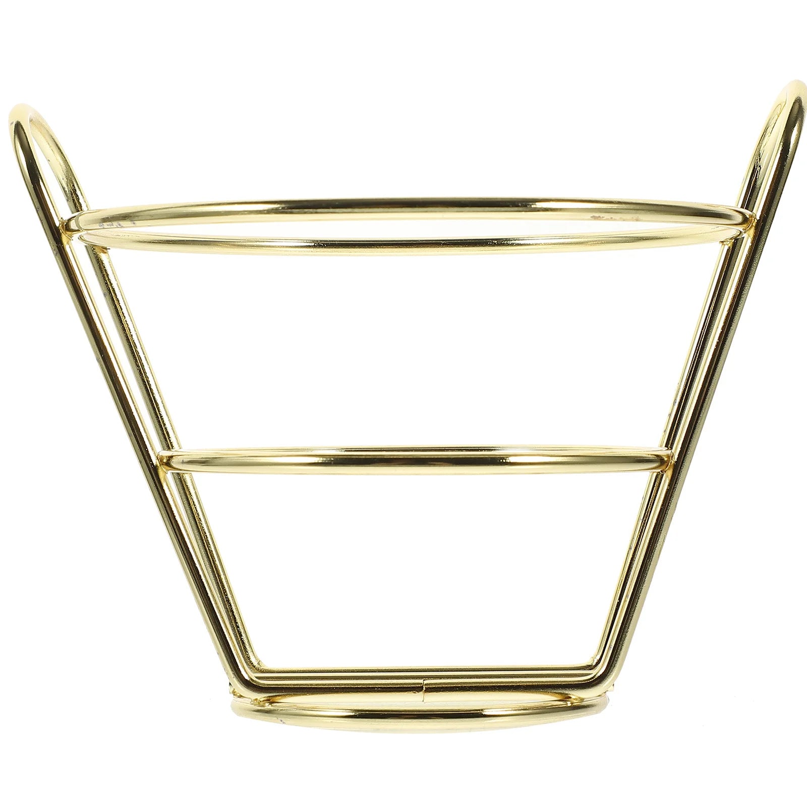 Fried Chicken Basket Metal Cone Snack Holder Hollow Wire Fry Basket Iron Food Serving Container Kitchen Bar Utensil