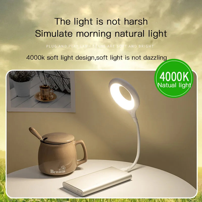 LED Table Lamp Portable Night Light Lamp Freely Foldable Desk Lamp USB Reading Talbe Lamp Eye Protection Saving Energy Desk Lamp