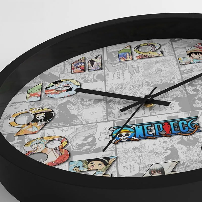 10-inch One Piece Wall Clock Luffy Animation Two-dimensional Living Room Bedroom Wall Creative High-Precision Decoration Clock