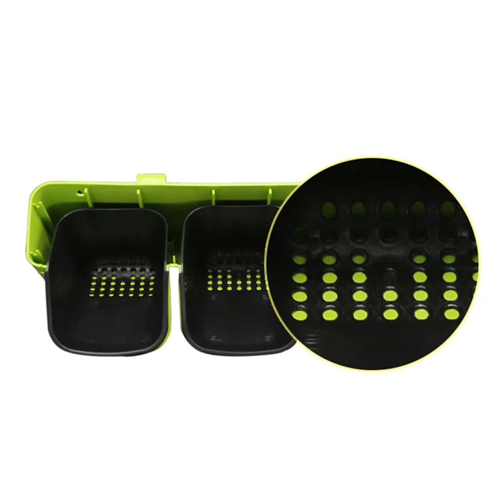 Light Green Wall Mounted Planter With Drainage Holes Vertical Garden Decor For Balcony Fence Patio Yard Resin Flower Pot