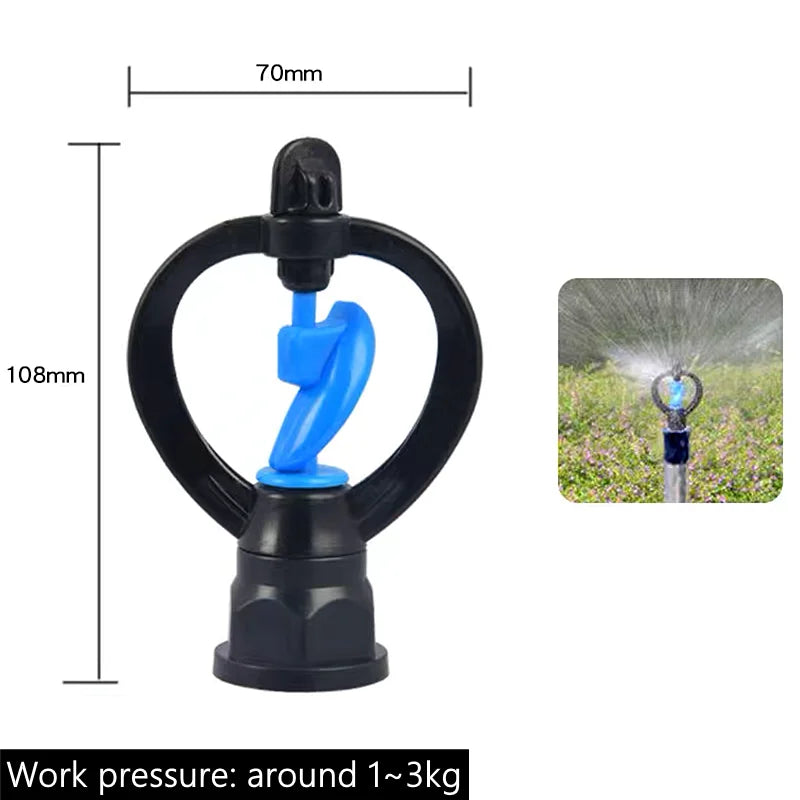 2PCS Spray Rotating Nozzle Garden Greenhouse Atomization System Dripper Drip Refraction Roatory Irrigation Mist Emitter Stake