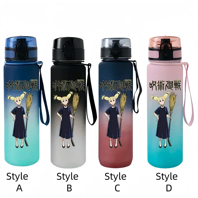 Jujutsu Kaisen Peripheral Cartoon Animation Water Bottle Sports Plastic Student Children Large Capacity 650ml Water Cup