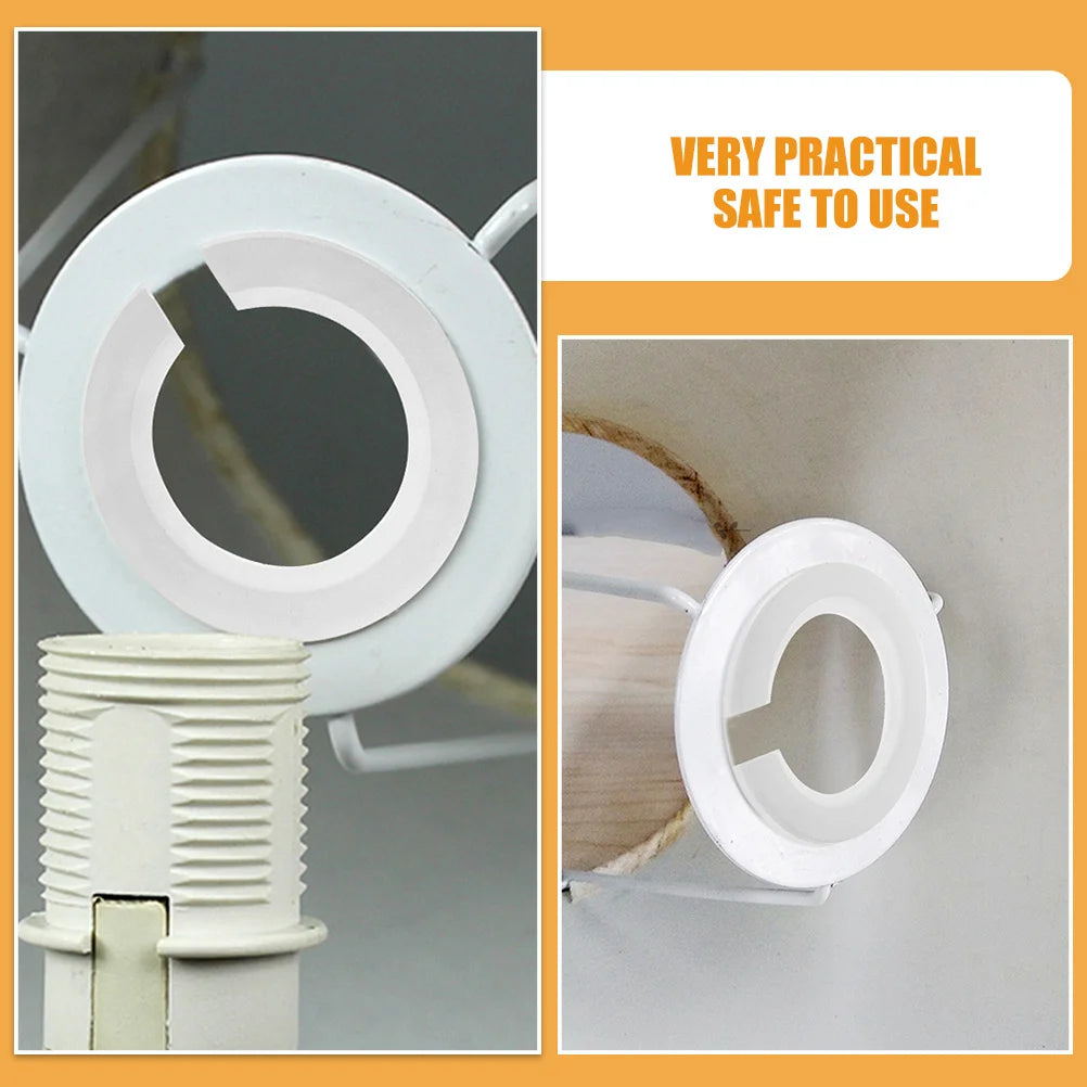 30Pcs Lamp Shade Adapter Ring E27 to E14 Lampshade Converter Plastic Reducer Rings Easy Install for Table Lamps Ceiling Light
