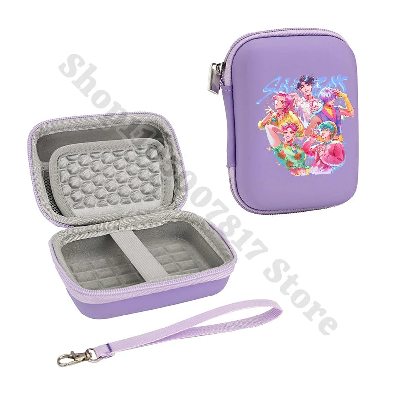 KPop Demon Hunters Fashion Camera Portable Protective Case Divider Compartment Storage Bag for Digital Device Organize Container