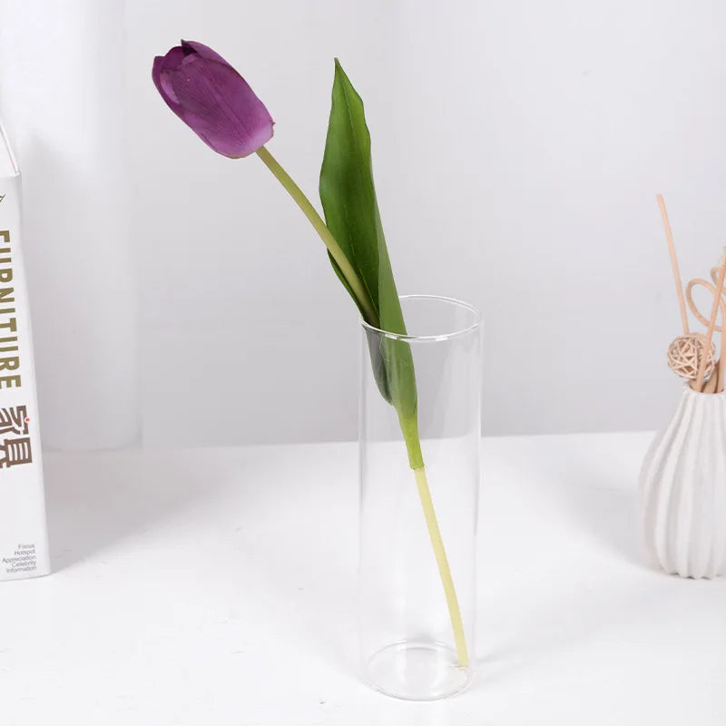 2pc 363cm High-end Hand Moisturizing Tulip Flower Flower Arrangement Bonsai Material Home Wedding Photography Props Artificial F