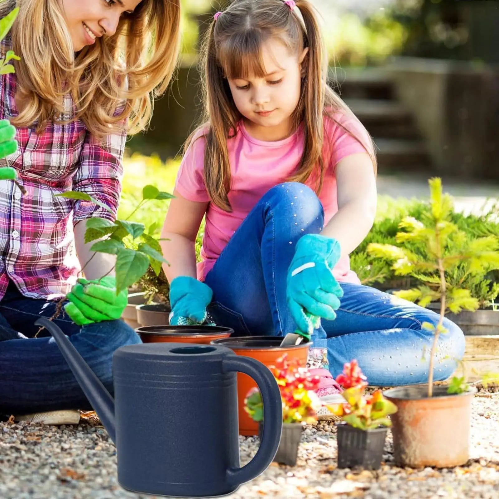 Flower Watering Can 1L Lightweight Long Spout Small Watering Can For Balcony Patio Horticulture Outdoor Indoor Garden Home