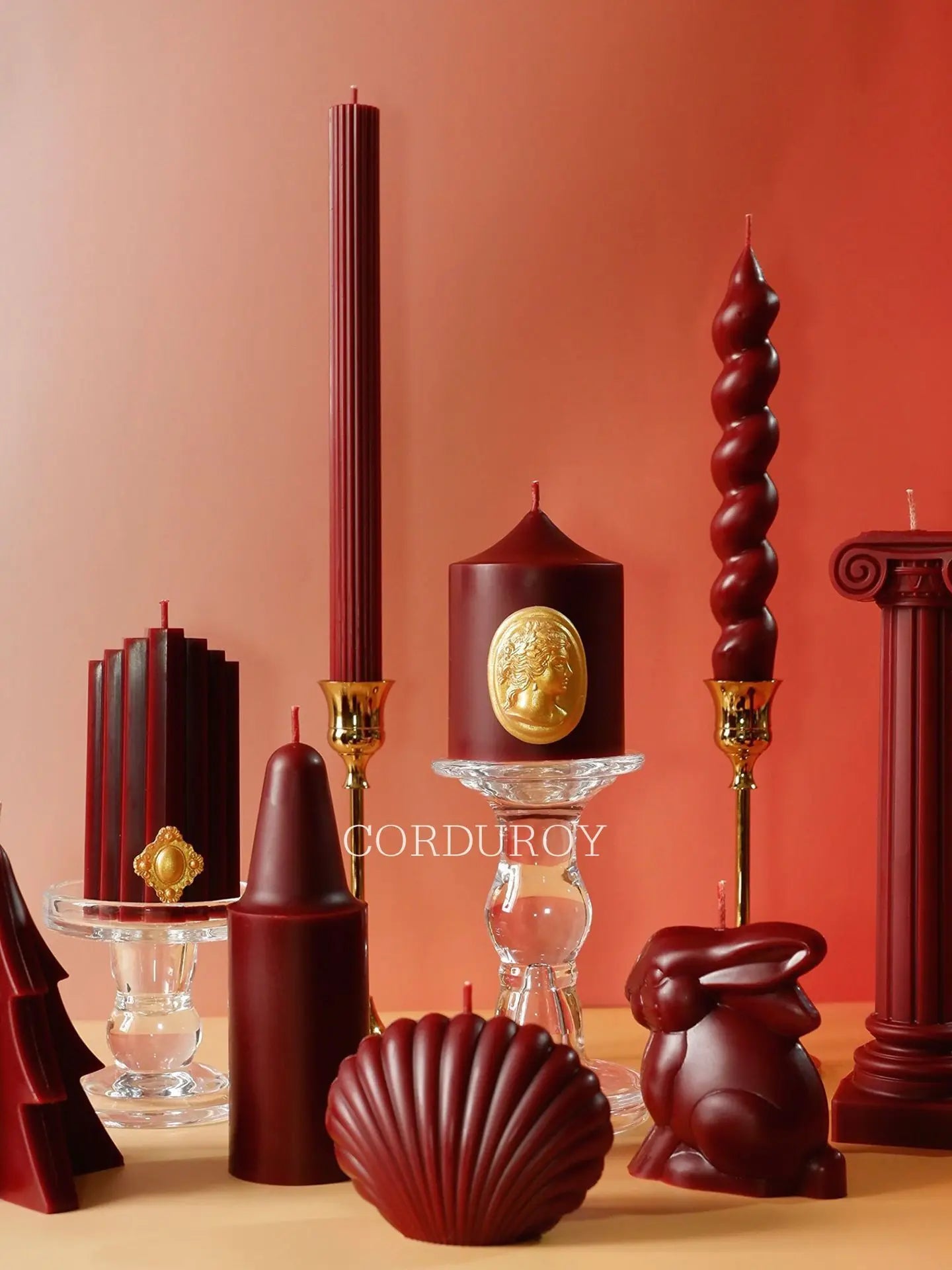 French Vermilion Handmade Aromatherapy Candles, Romantic Atmosphere Decoration For Home Dining Tables, Wedding Gifts