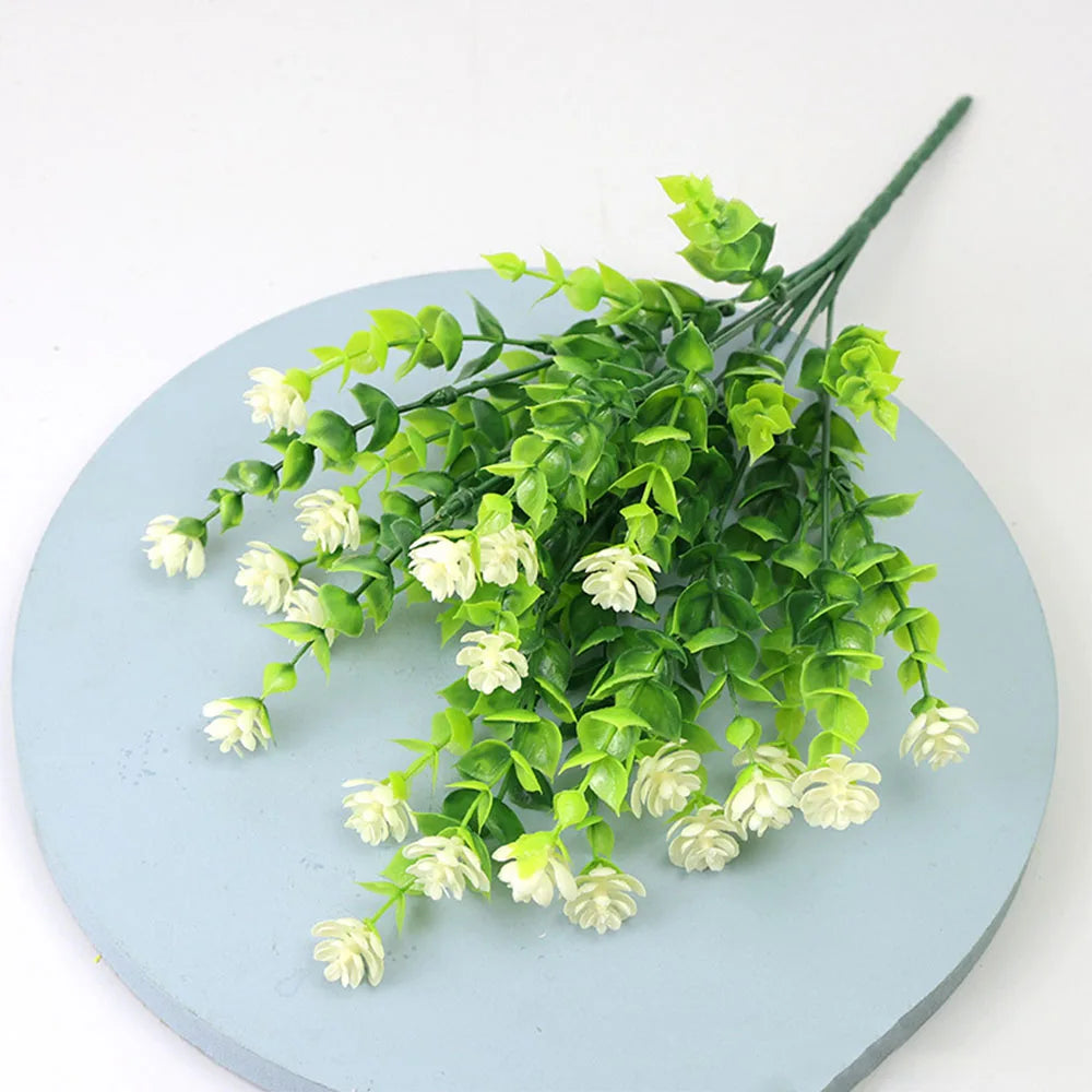 1 Bundle Outdoor UV Resistant Artificial Flowers Greenery Shrubs Plants Fake Flower for Wedding Garden Kitchen Office Decor