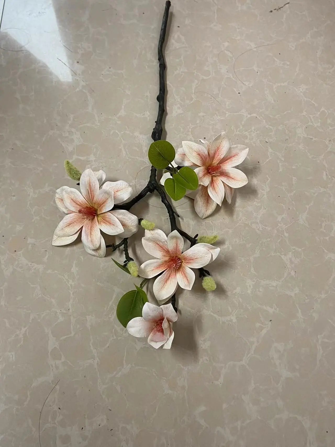 40CM New Chinese Artificial Hand Feel Magnolia Retro Home Furnishing Hotel Forest Garden Landscape Flower Art Magnolia