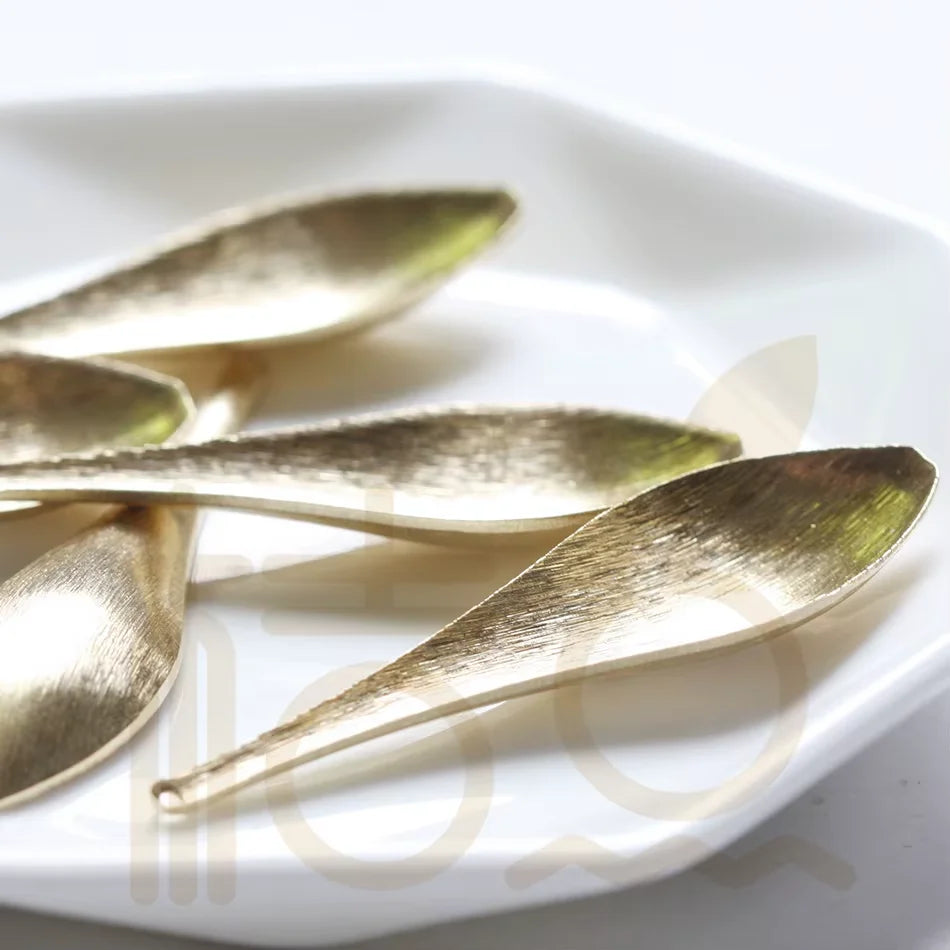 DIY Supply-Premium Plated Solid Brass Finding Brushed Spoon - 50x14mm (4332C)
