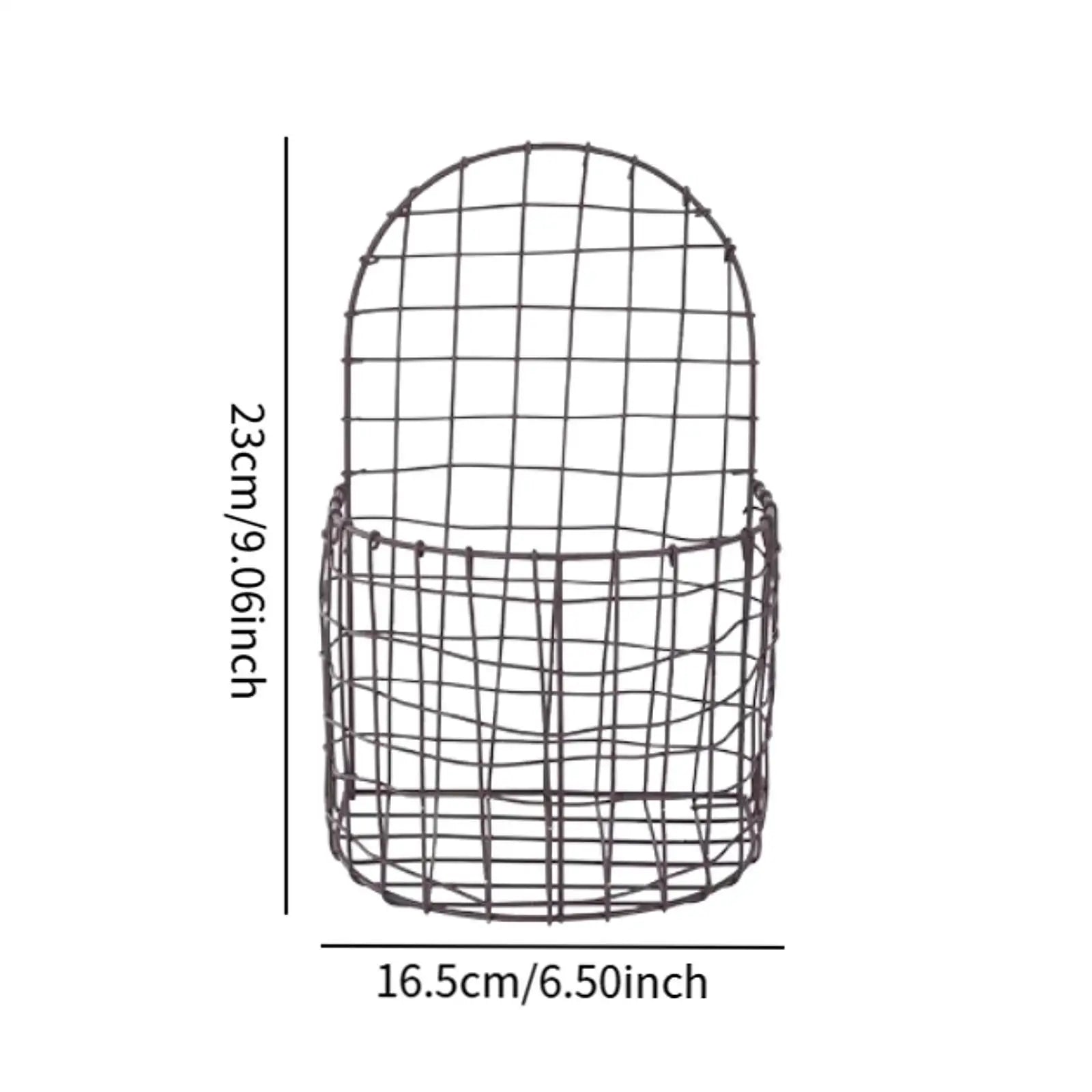 Wall Mounted Basket Hanging Planter Flower Pot Stand Iron Wire Mesh Basket for Garden Balcony Yard Backyard Retro Design Storage
