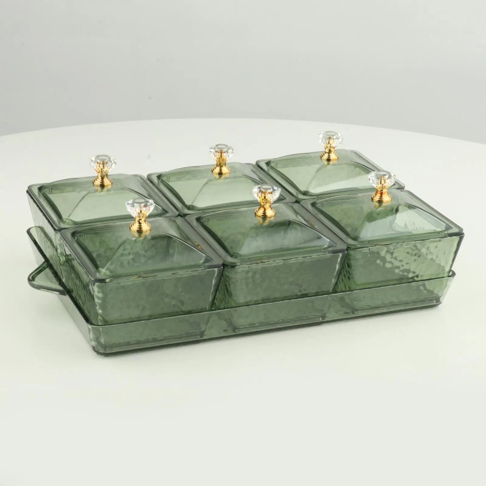 Appetizer Tray Divided Serving Container with Lid Food Storage Container Box Nordic Candy Serving Platter for Kitchen Cookies